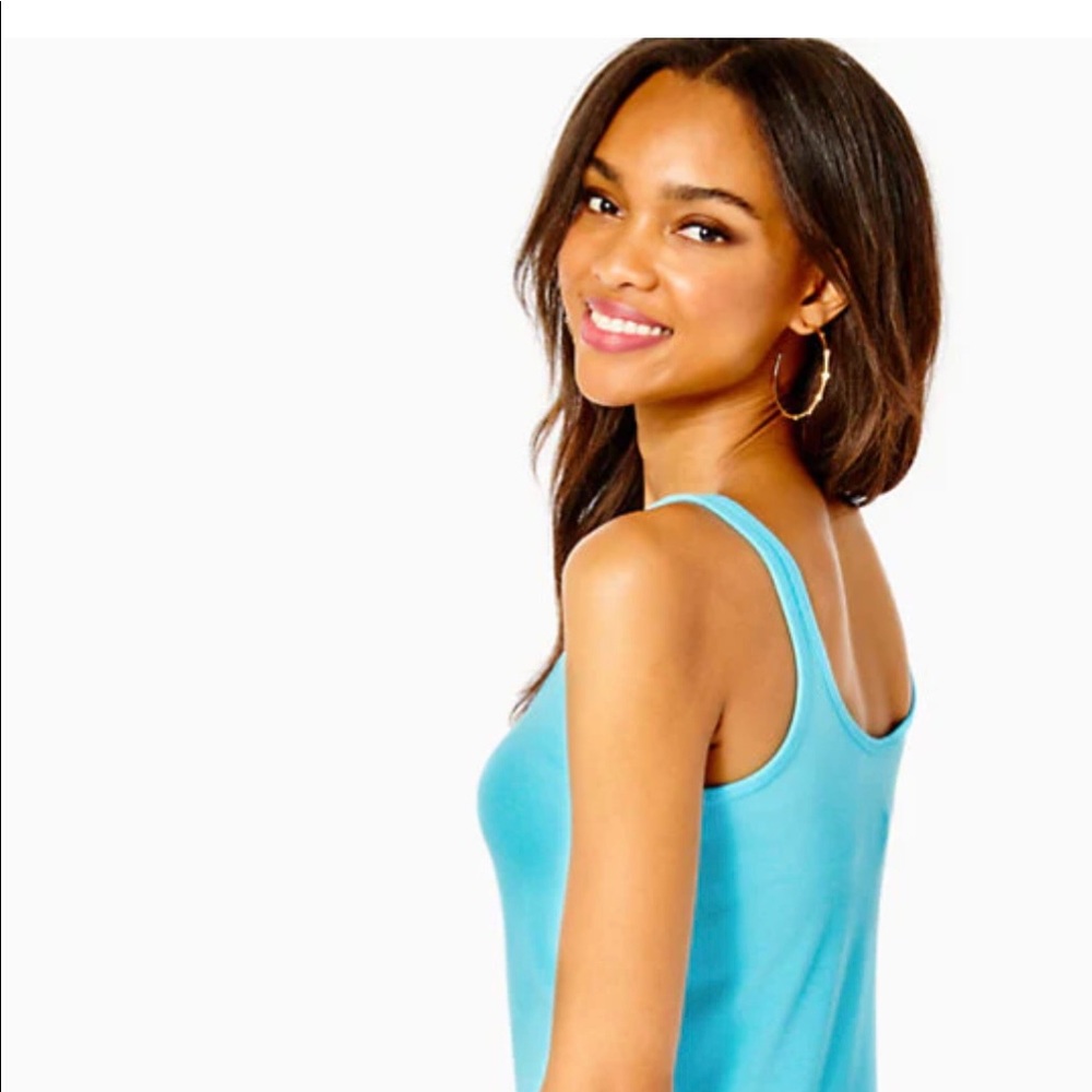 NWT XXL Lilly Pultizer Halee Tank Top Seabreeze Bl